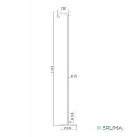 MEDIDAS DUCHA DE EXTERIOR MOVIL PL1 BRUMA